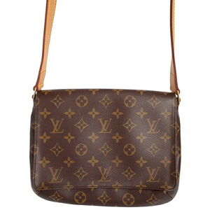 Louis Vuitton Monogram Leather Brown Musette Tango Long Shoulder Bag